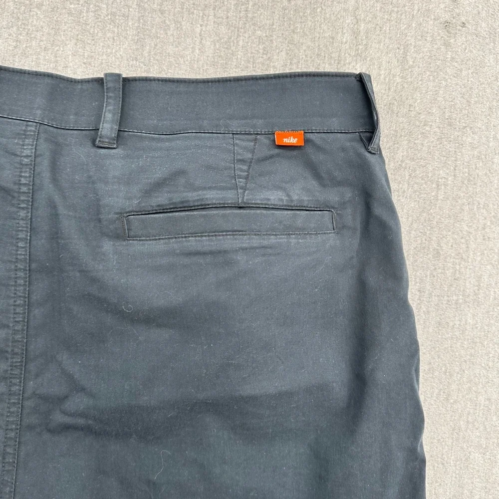 Nike Golf Shorts Mens 40 Black Dri-Fit Standard Fit Golf Chino Performance